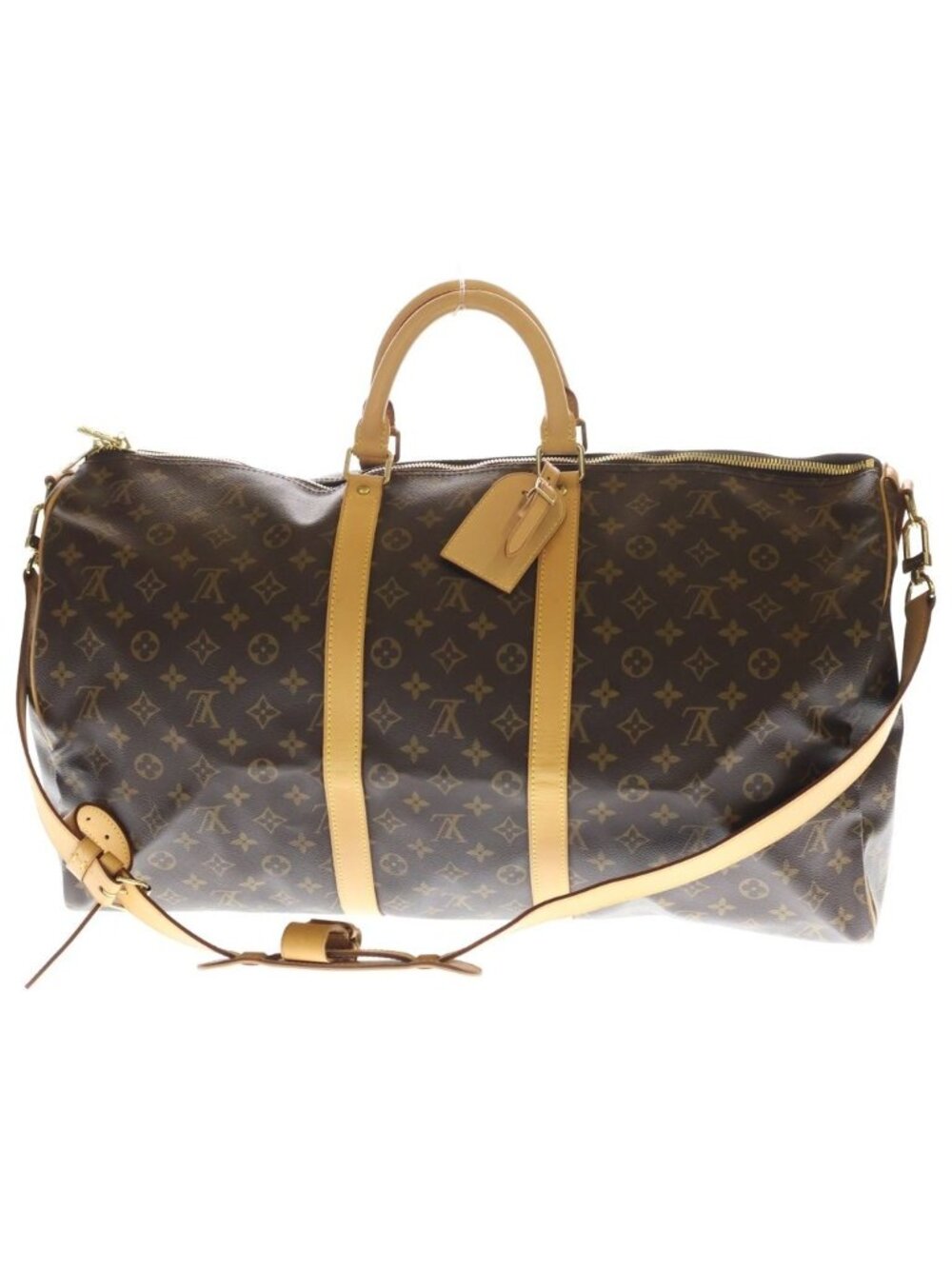 Louis Vuitton Monogram Keepall Bandouliere 50 Boston Bag Brown Leather - Picture 2 of 7